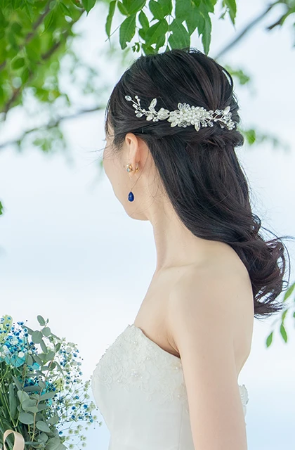 滋賀のフォトウェディング・前撮りのヘアスタイル