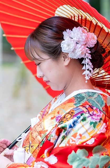 滋賀のフォトウェディング・前撮りのヘアスタイル