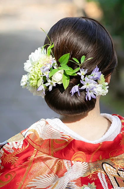 滋賀のフォトウェディング・前撮りのヘアスタイル