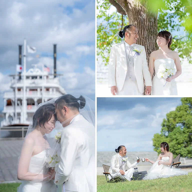 琵琶湖でフォトウェディング・前撮りイメージ