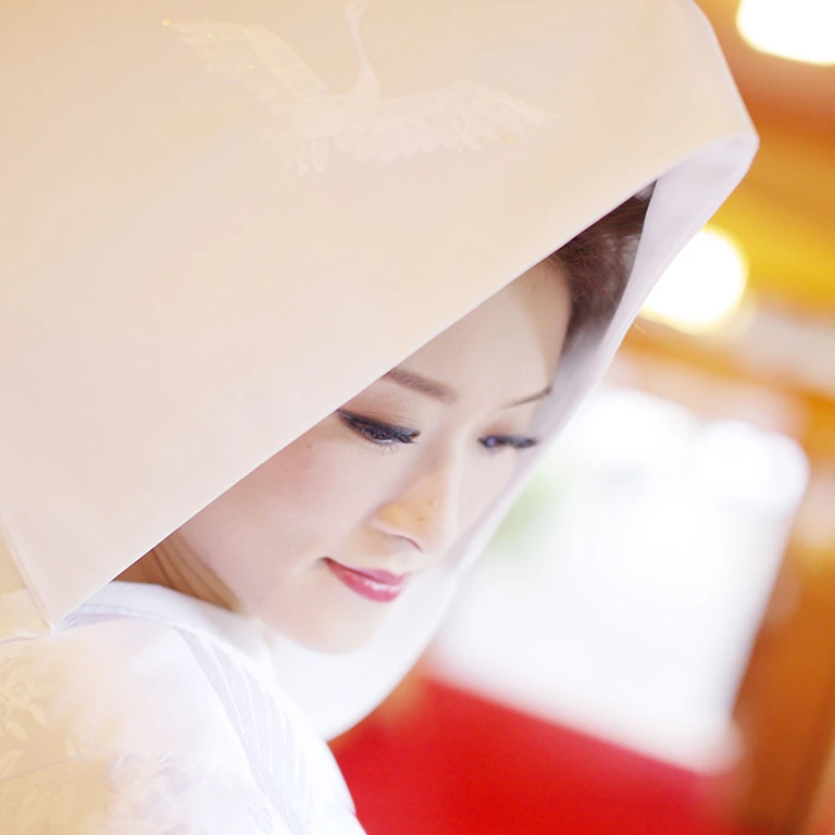 結婚写真 滋賀 神社挙式 建部大社にて白無垢撮影
