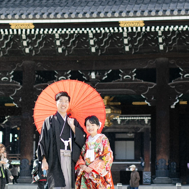 結婚写真 京都 前撮り おうちフォト婚 ご近所で撮影
