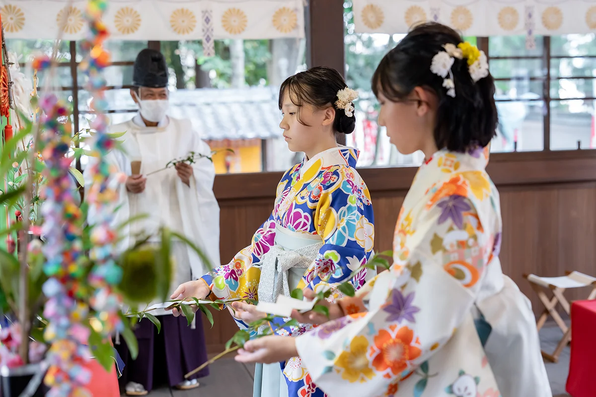 十三参り 祈祷風景