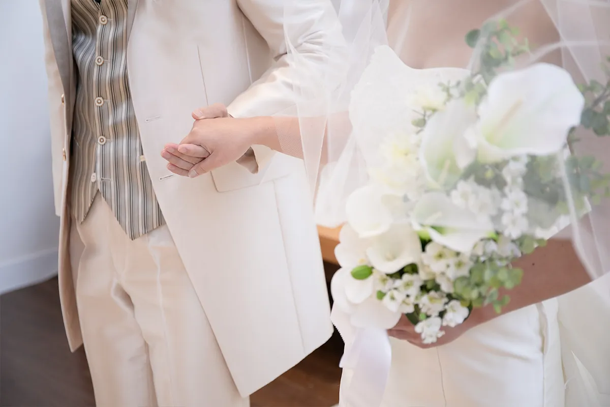 チャペル家族婚 新婦とアットホームに自由に撮影