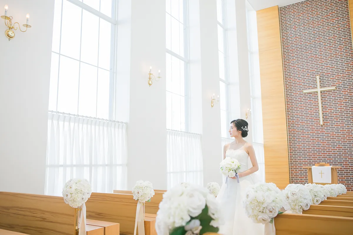 チャペルフォトウェディング 新婦