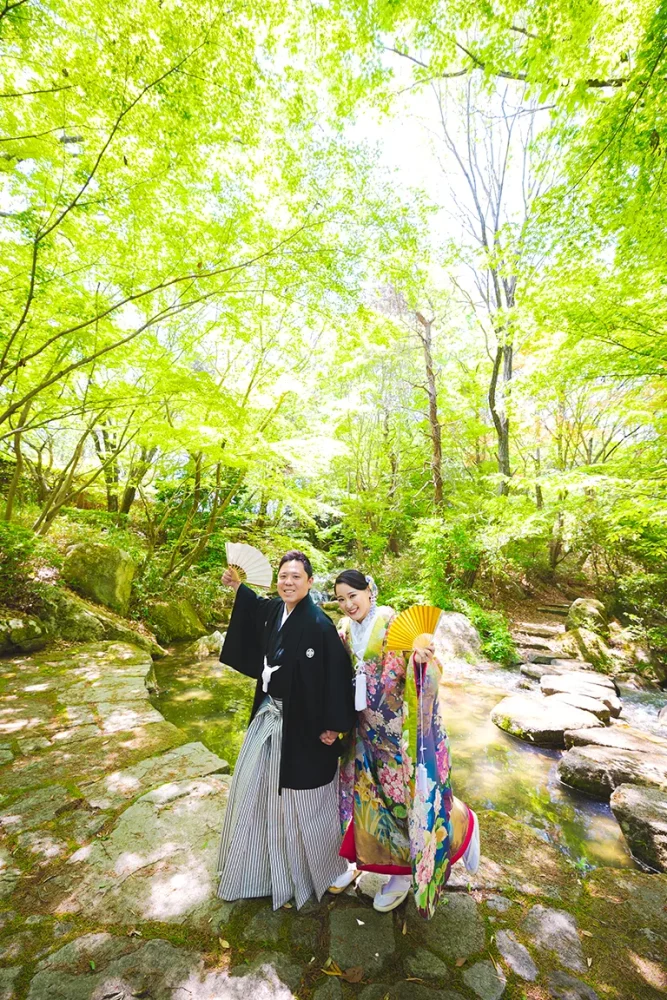 和装前撮り　草津市　新郎新婦