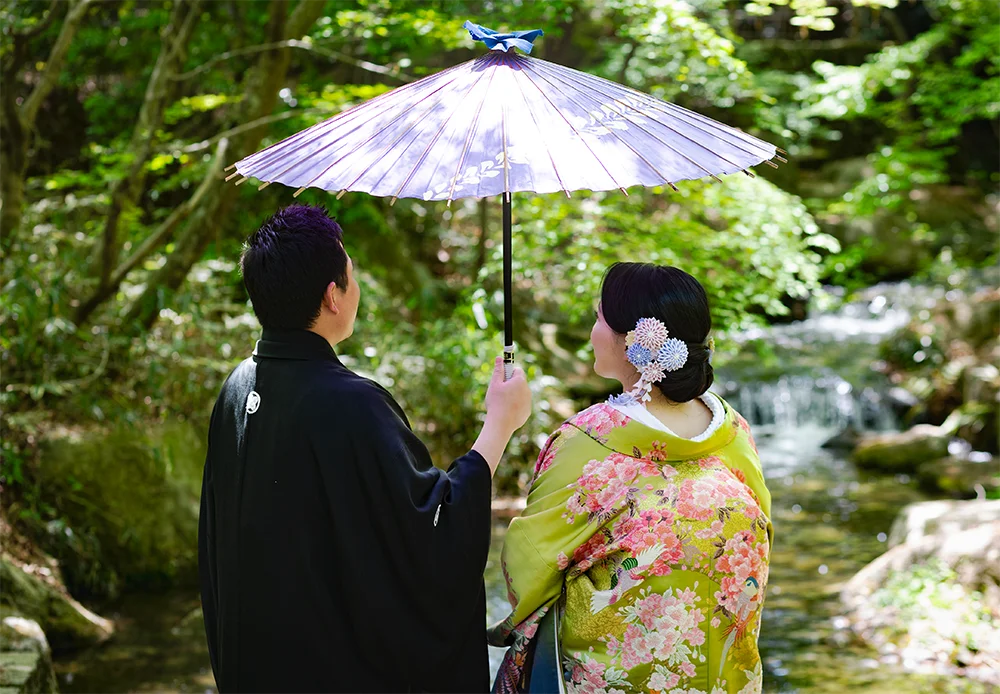 和装前撮り　草津市　新郎新婦