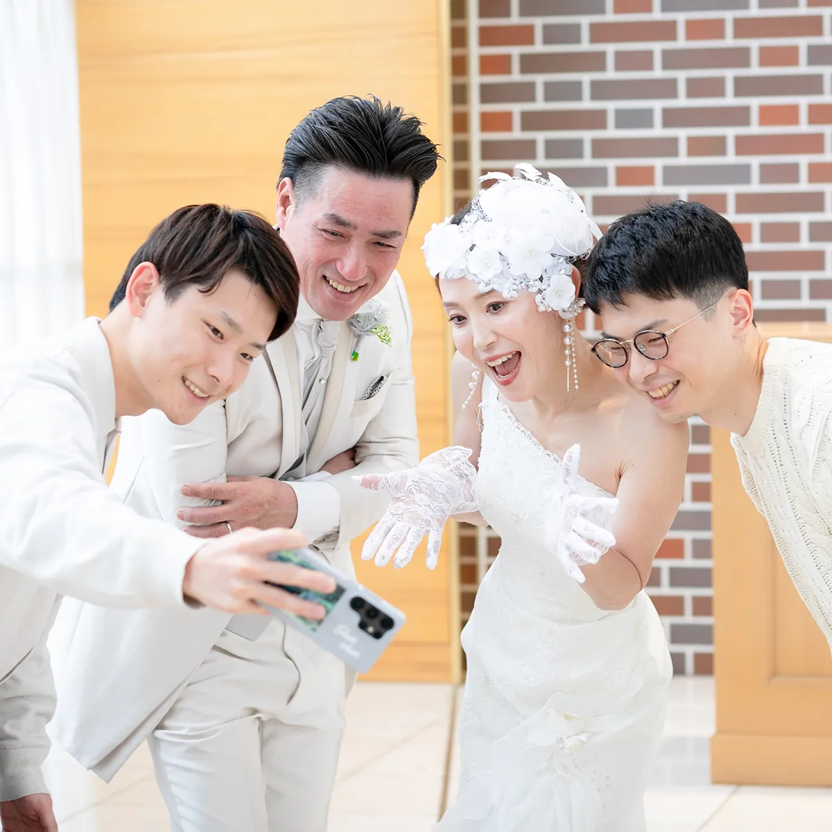 チャペルフォトウェディング　ご家族参加撮影