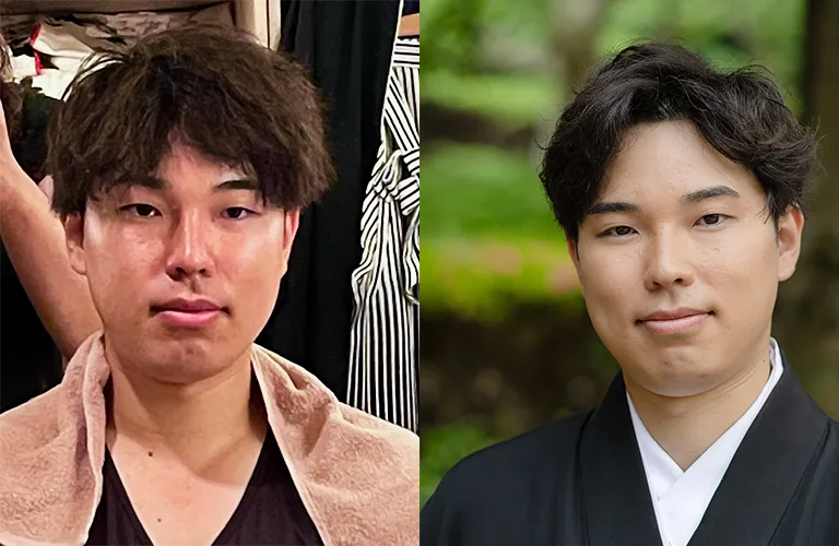 新郎ヘアセット ビフォーアフター